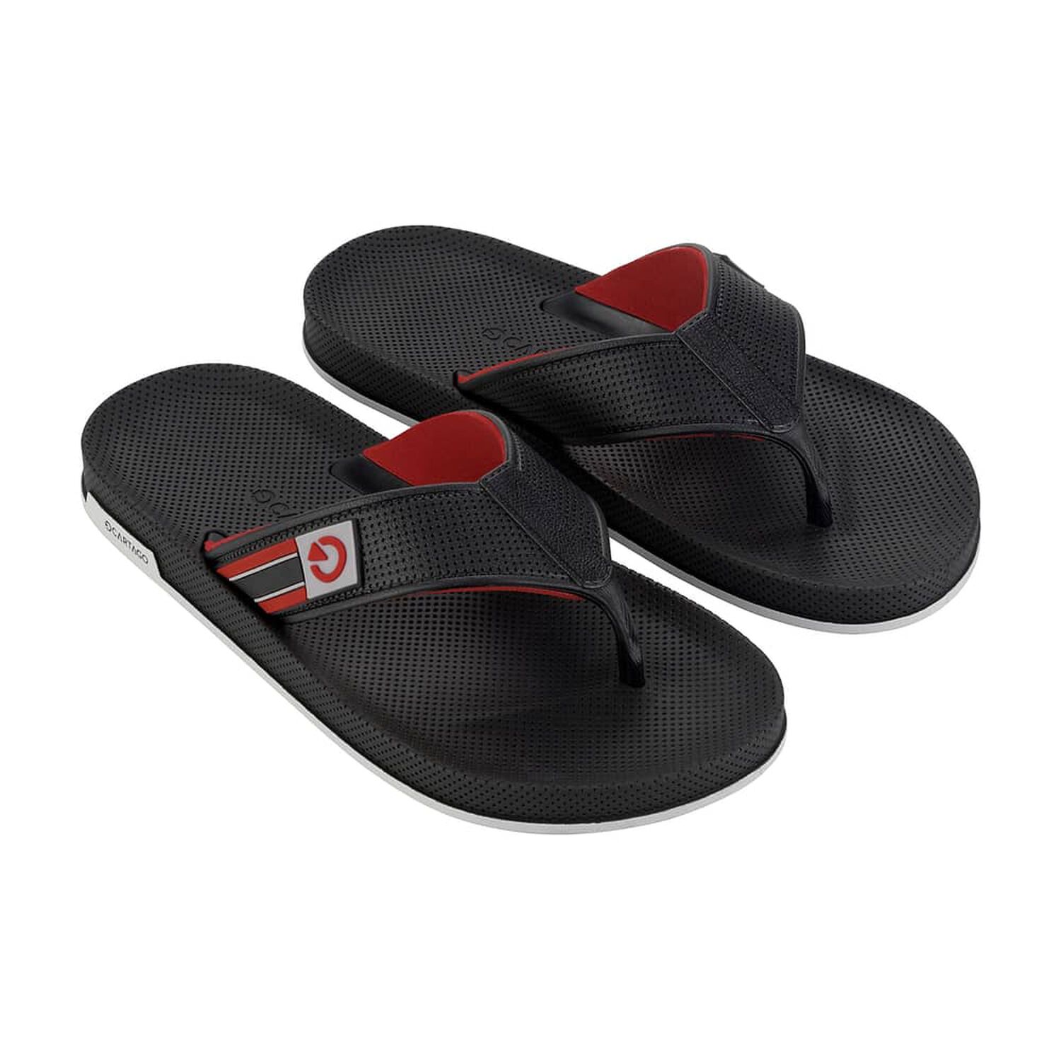 Sandalia Hombre Negro/rojo Siena Cartago image number 1.0
