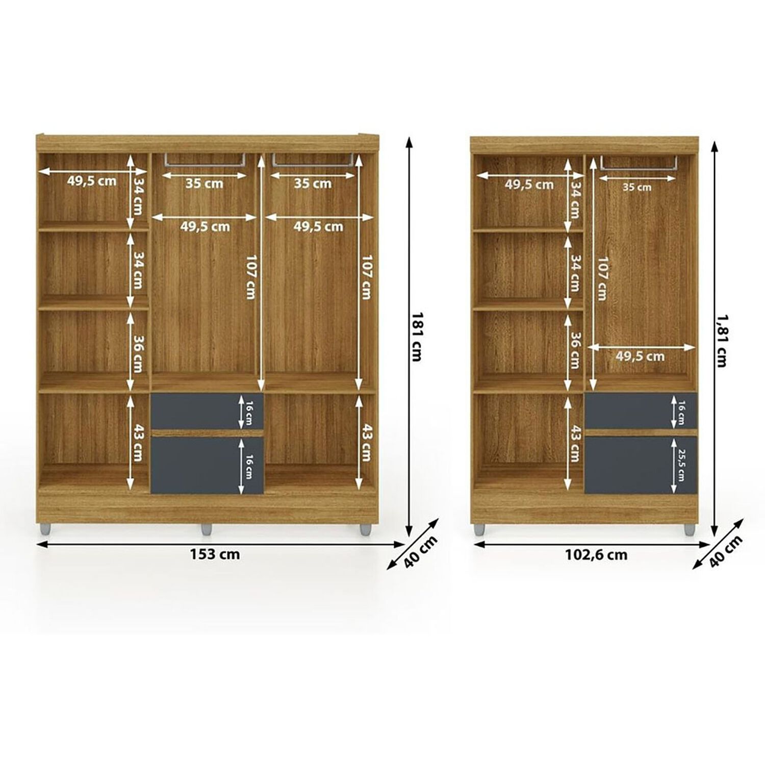 Combo Closet Vekka Home Ideal / 6 Puertas + 4 Puertas image number 1.0