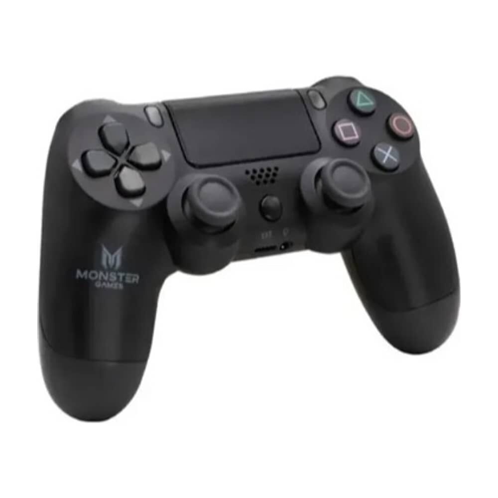 Control Joystick Inal&aacute;mbrico Monster Games Double Shock Compatible Con Ps4 Negro image number 1.0