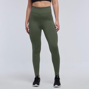 Calza Deportiva Lisa Tiro Alto Regular Mujer Wetland