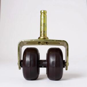Rueda Doble Para Camas Cic, Flex - Sin Frenos (cafe)