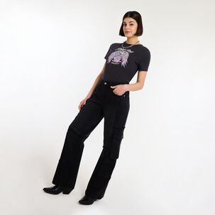 Jeans Flecos Destroyed Tiro Medio Cargo Mujer Rolly Go Jeans Flecos Destroyed Tiro Medio Cargo Mujer Rolly Go