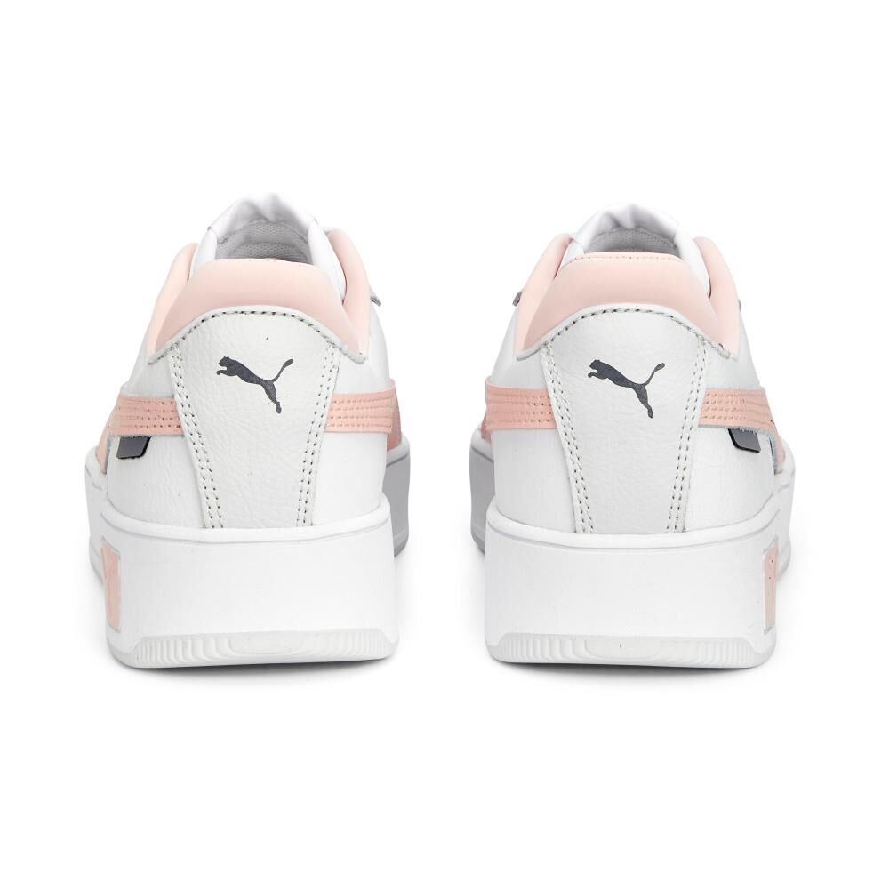 Zapatilla Urbana Mujer Puma Carina Street Blanco/rosado image number 3.0