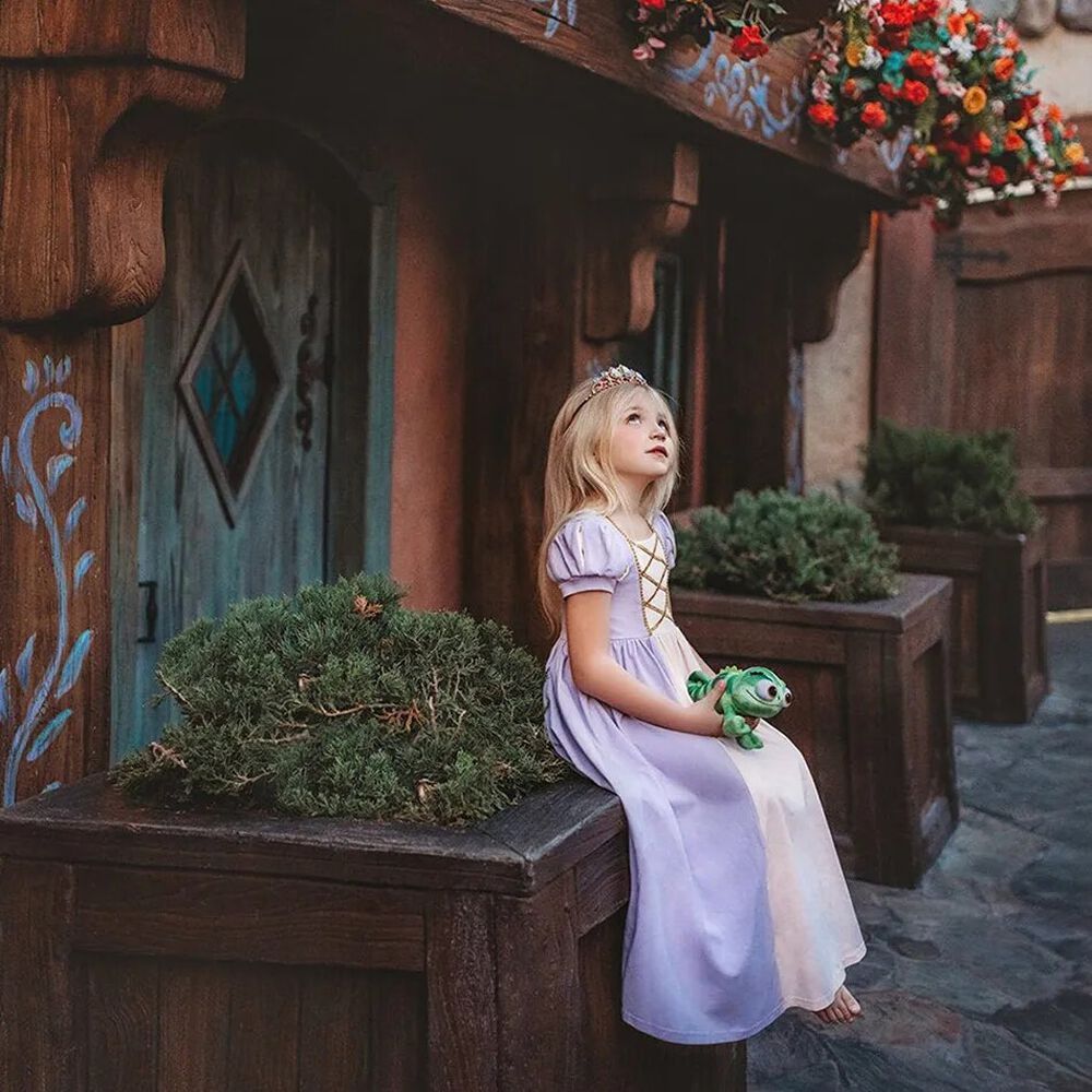Disfraz Vestido Princesas Rapunzel Niñas image number 2.0
