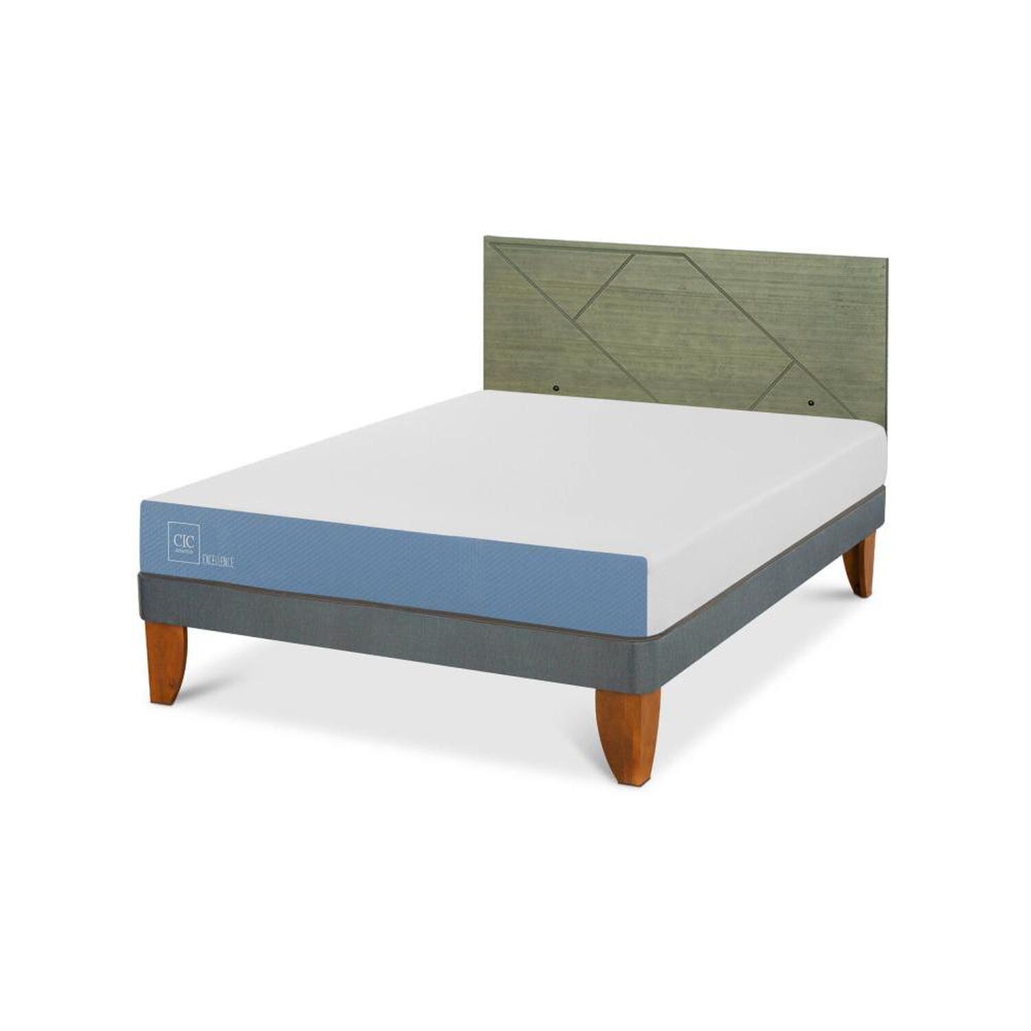 Cama Europea Cic Excellence / 2 Plazas / Base Normal + Respaldo image number 3.0