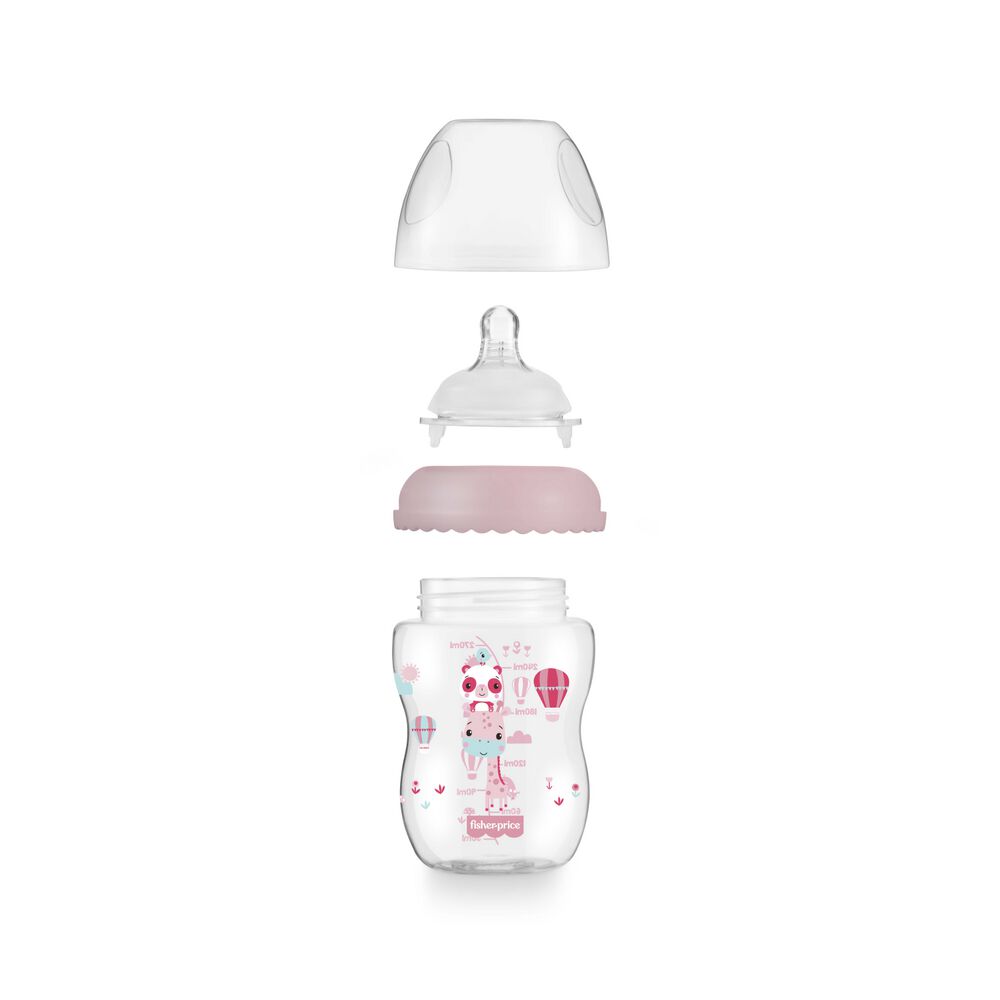 Mamadera Fisher Price First Moments Boca Ancha 270 Ml Rosa image number 1.0