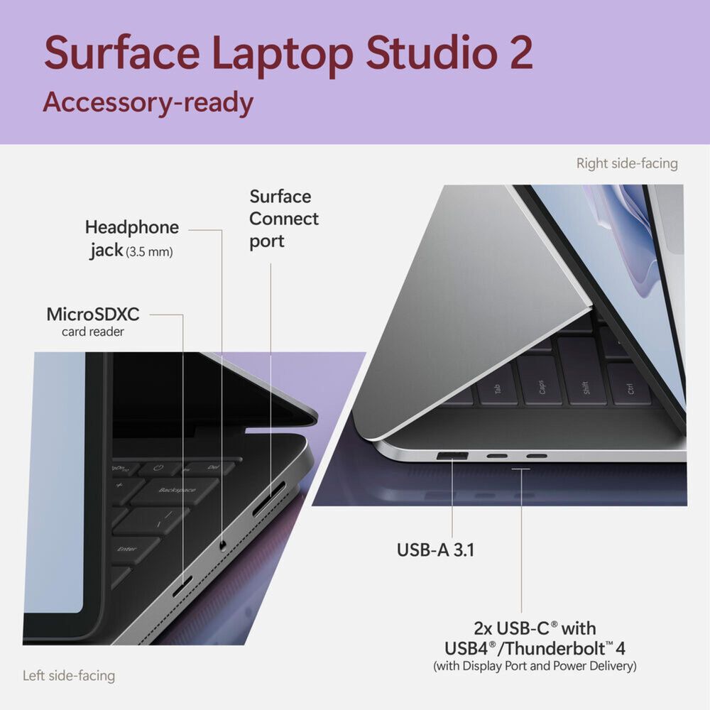 Surface Laptop Studio 2 - Touch I7 13gn 16gb+512gb Geforce 6gb image number 9.0