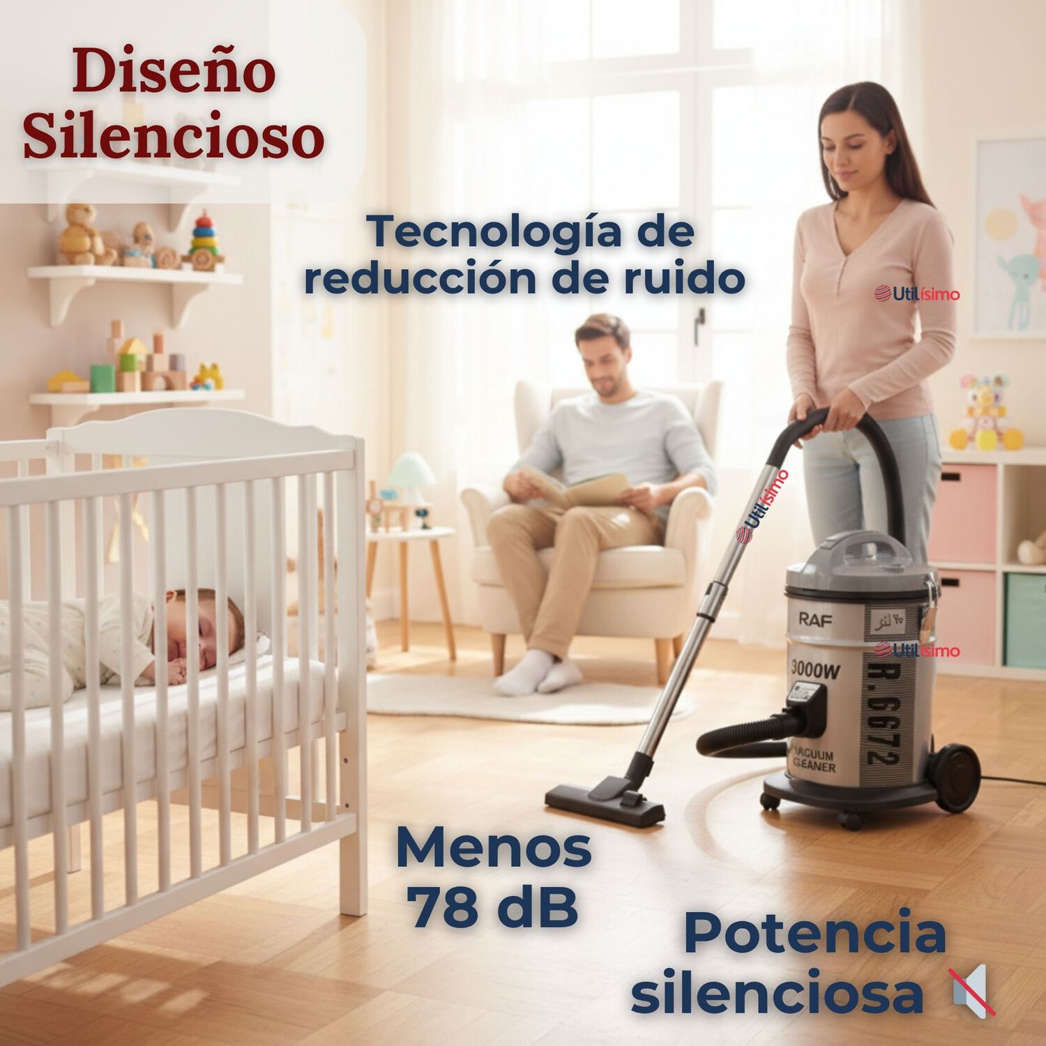 Aspiradora Vacuum Cicl&oacute;nica Succi&oacute;n Fuerte 3000w Potente 25 Litros image number 6.0