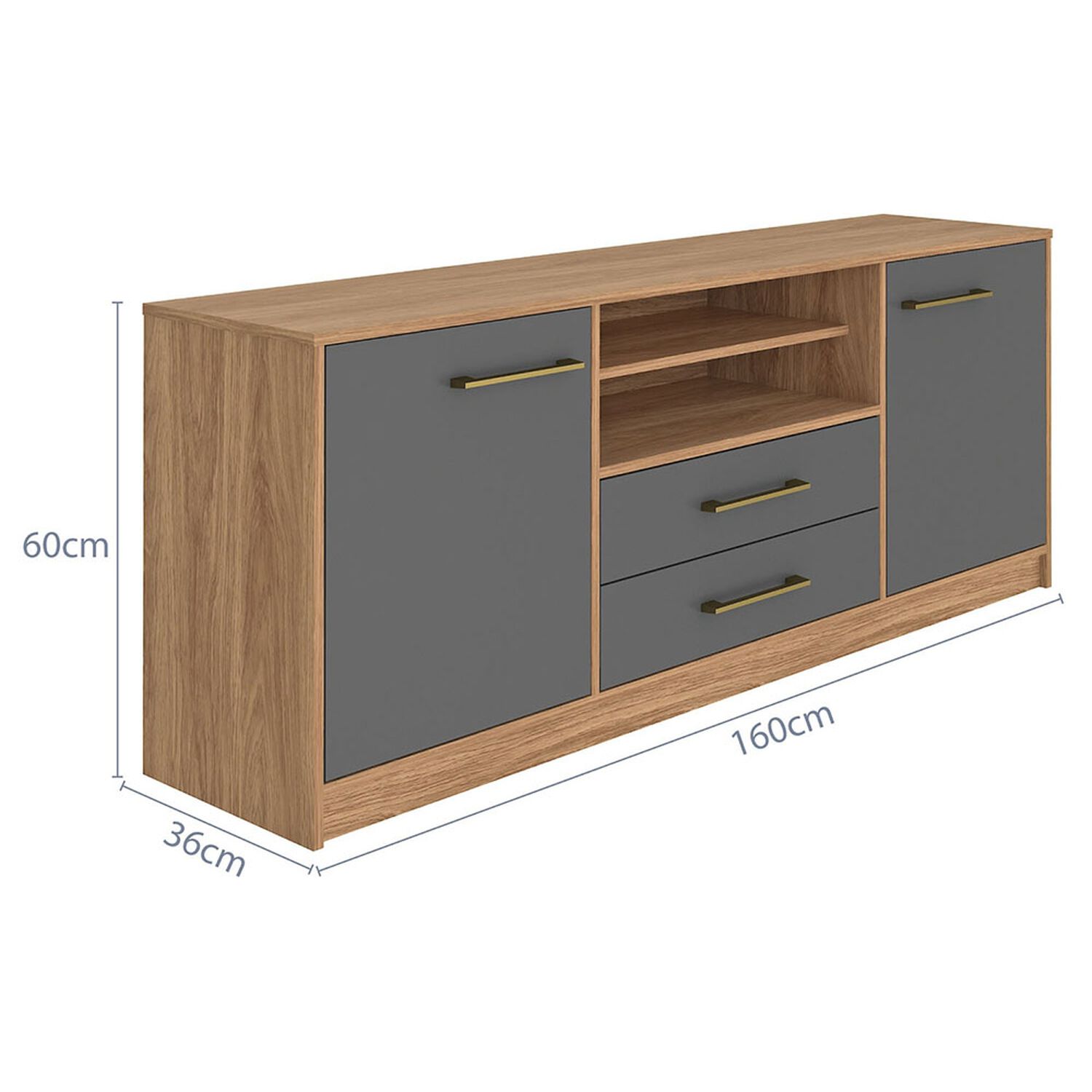 Rack Vekka Home Alerce / 2 Puertas / 2 Cajones image number 1.0