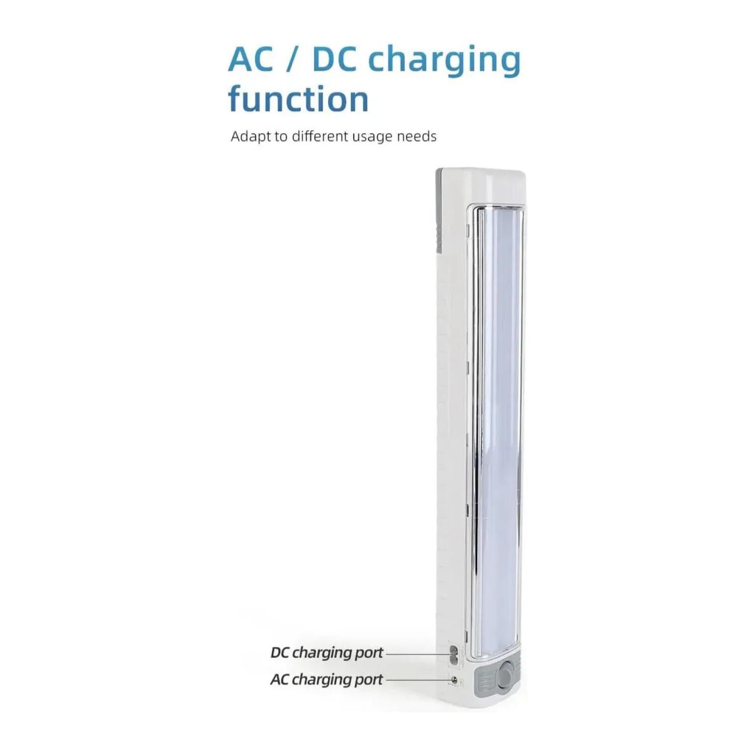 Lampara De Emergencia Led Recargable Portatil Blanca image number 1.0