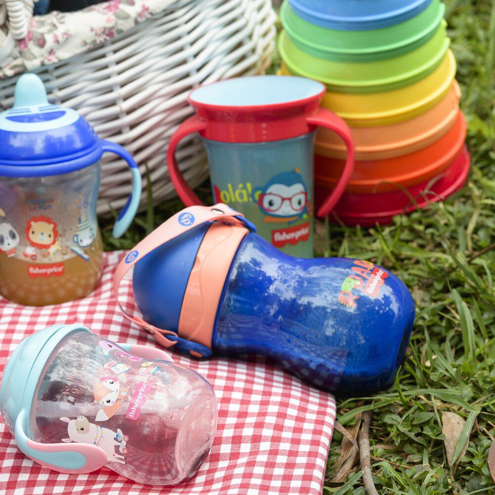 Vaso Bombilla Fisher Price Playful 360 Ml Azul Bb1018 image number 3.0