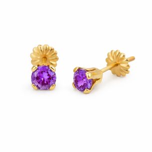 Aros Chispas Con Circ&oacute;n 5mm Oro 18k Nacional No1