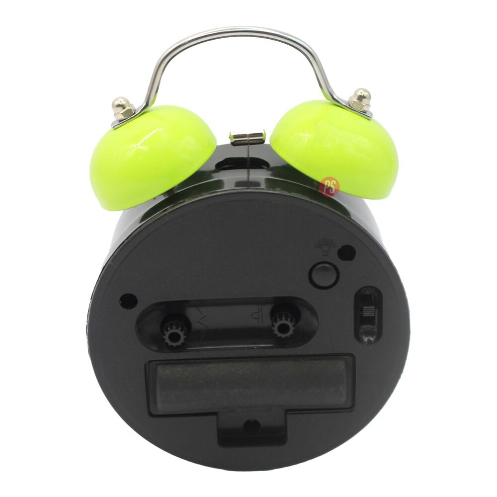 Reloj Despertador Con Campana Y Luz Cambia Color - Ps image number 1.0