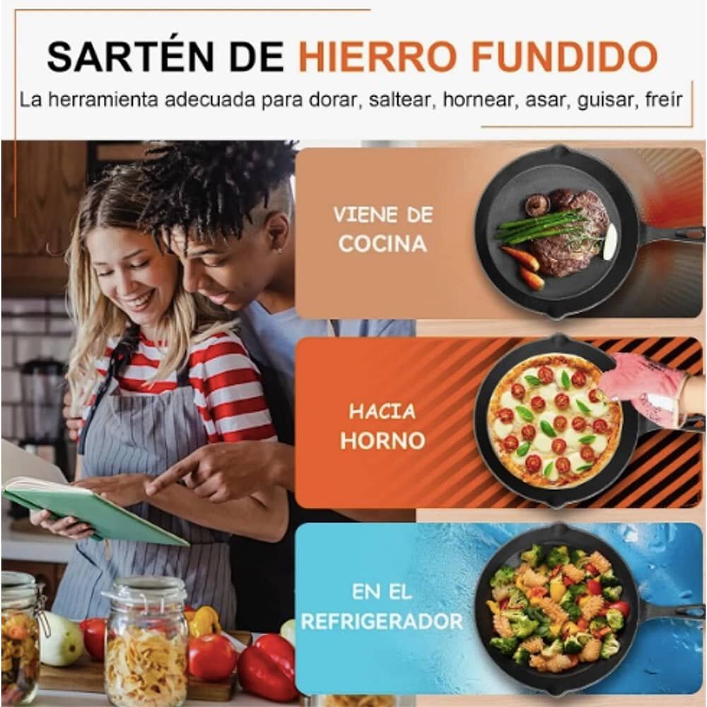 Sartenes De Hierro Fundido Juego De Sartenes 5 Piezas image number 3.0