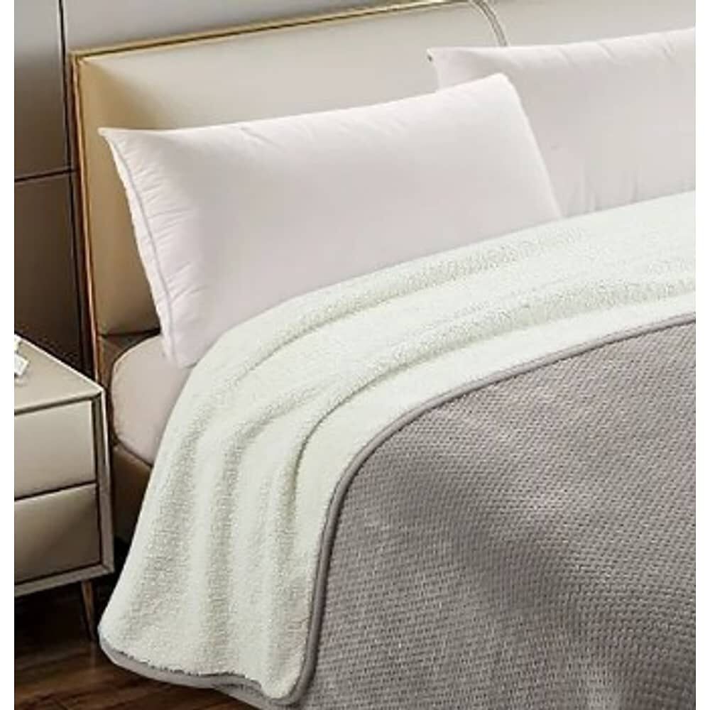 Manta Con Chiporro Sherpa Arredo Reversible Color Beige image number 3.0