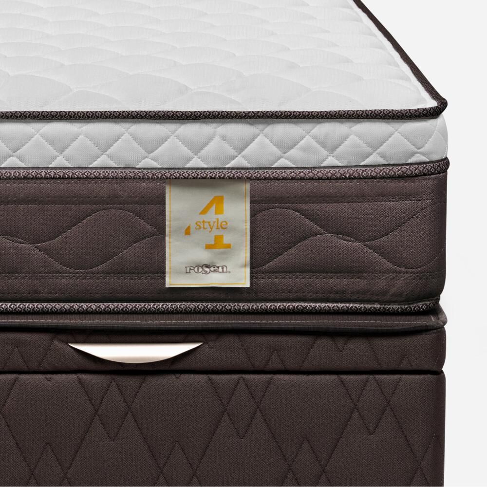 Cama Baúl Rosen New Style 4 Plus / 2 Plazas / Base Normal + Respaldo Tabor Caramelo image number 4.0