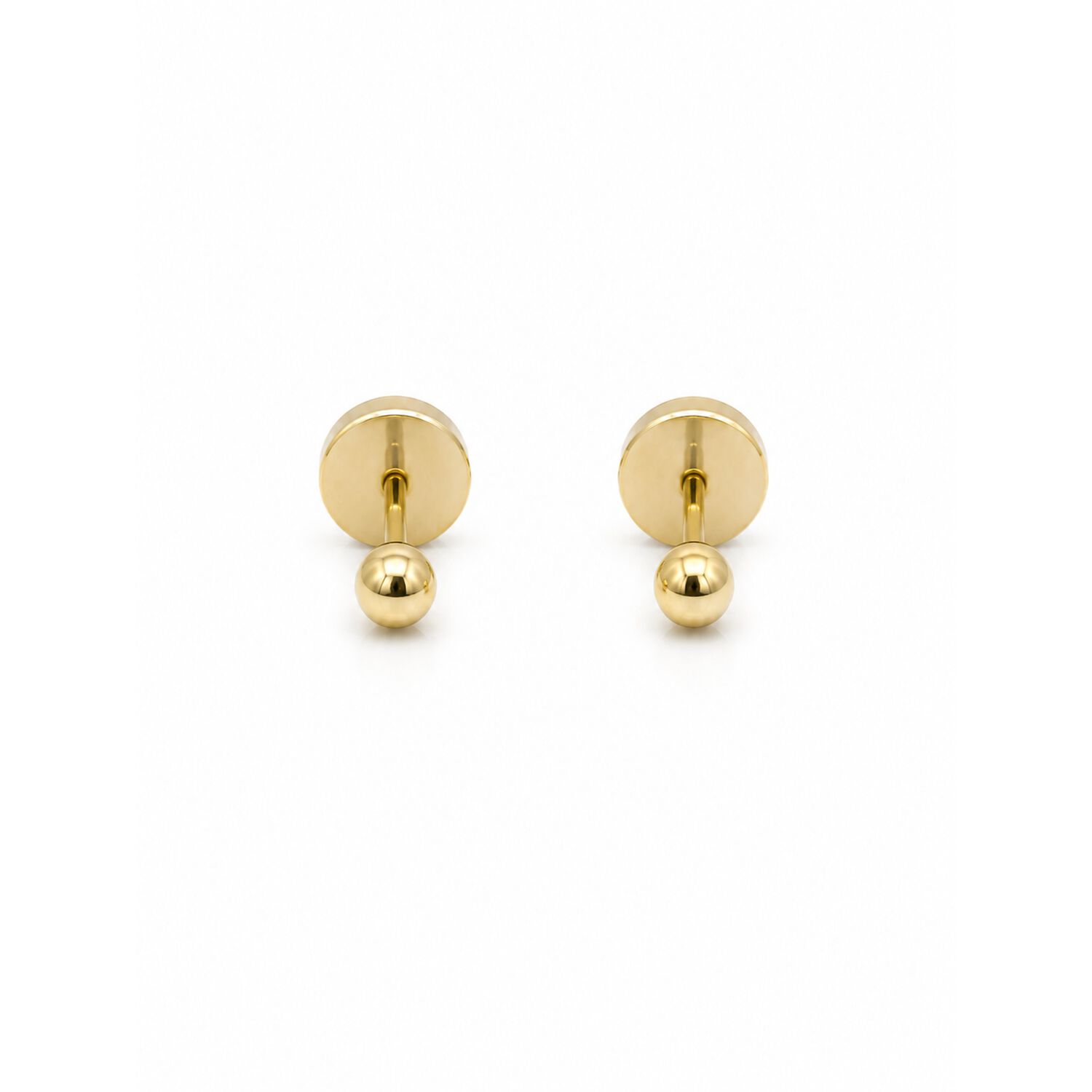 Aros Abridores Bolita 3.5mm N2 Oro14k Beb&eacute; Hipoalerg&eacute;nico Dorado image number 0.0