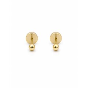 Aros Abridores Bolita 3.5mm N2 Oro14k Beb&eacute; Hipoalerg&eacute;nico Dorado