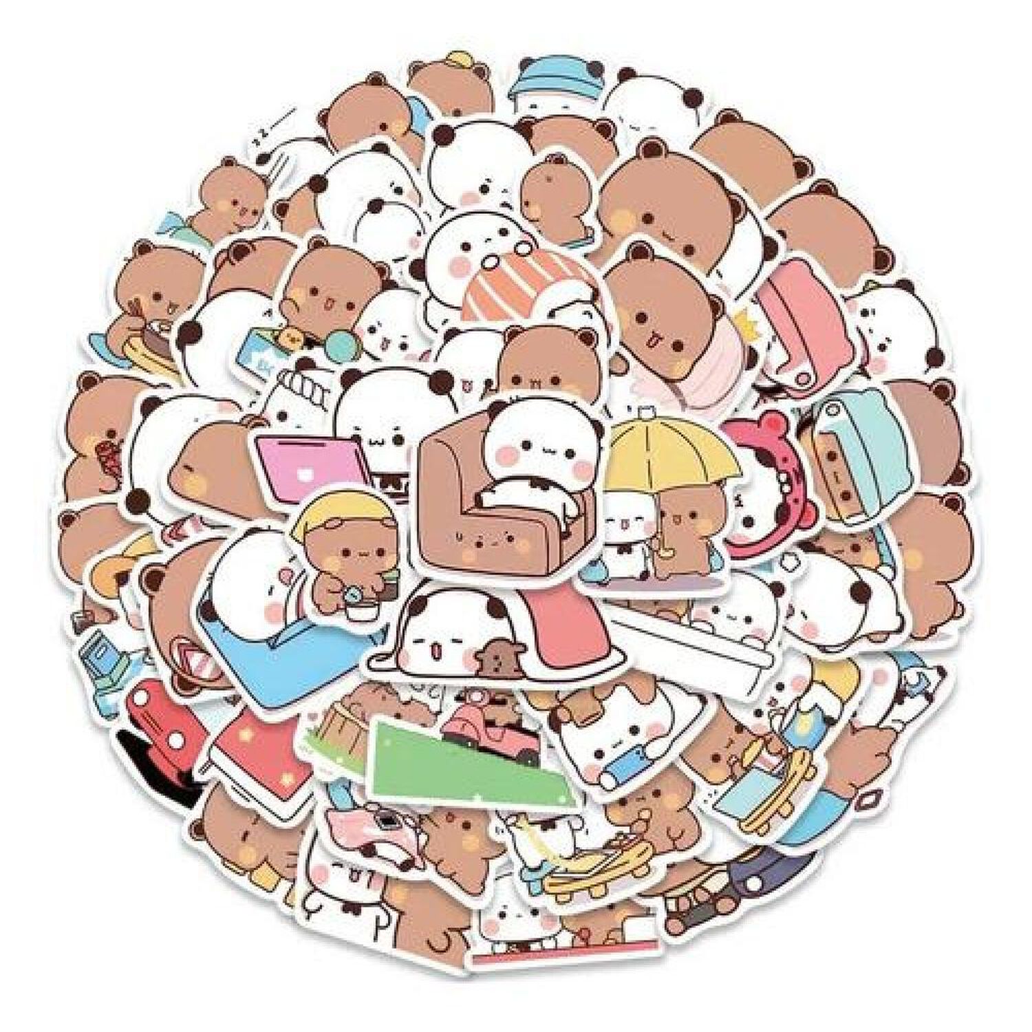 Set Stickers Calcomonias Ositos Cute Bubu Y Dudu image number 4.0