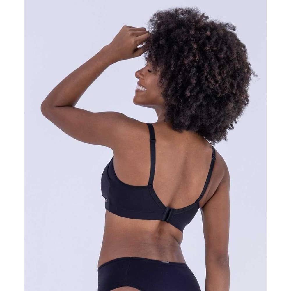 Sosten Lactancia Semi Encaje Algod&oacute;n Negro 2rios image number 1.0