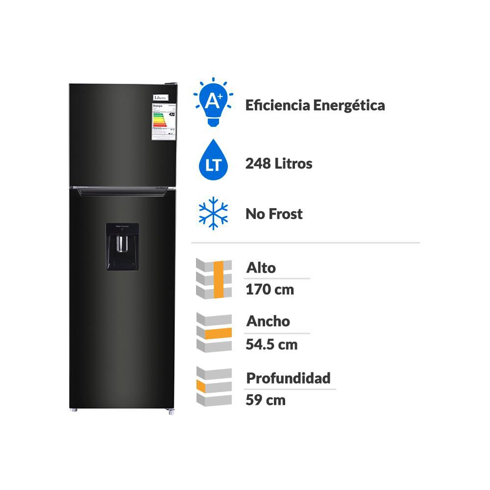 Refrigerador Top Freezer Libero Lrt-265nfnw / No Frost / 248 Litros / A+ image number 1.0