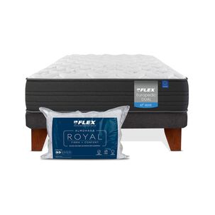 Cama Europea Flex Europedic Dual / 1.5 Plazas / Base Normal + Almohada