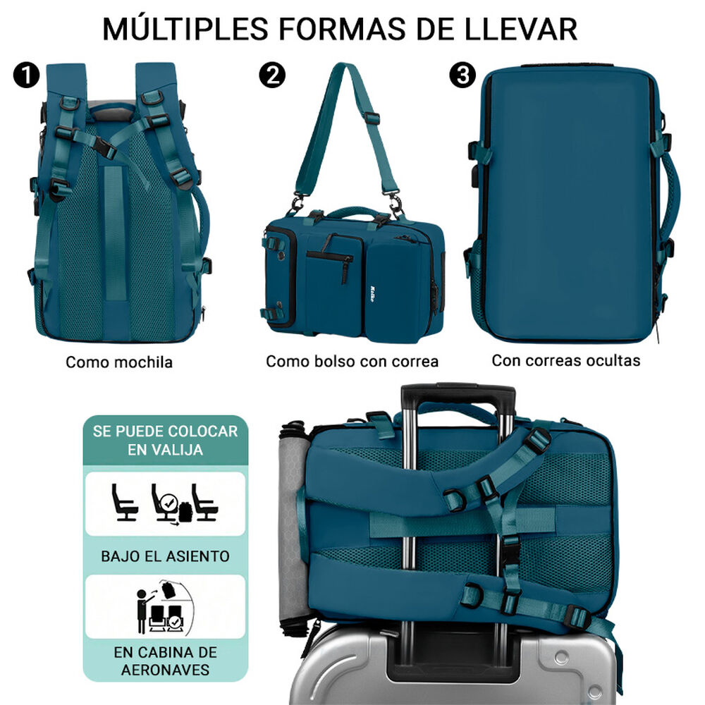Mochila De Viaje Kolke Hikes 40 L Impermeable Multifuncional image number 25.0