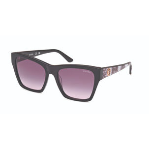 Lentes De Sol Negro Brillante Degradé Guess