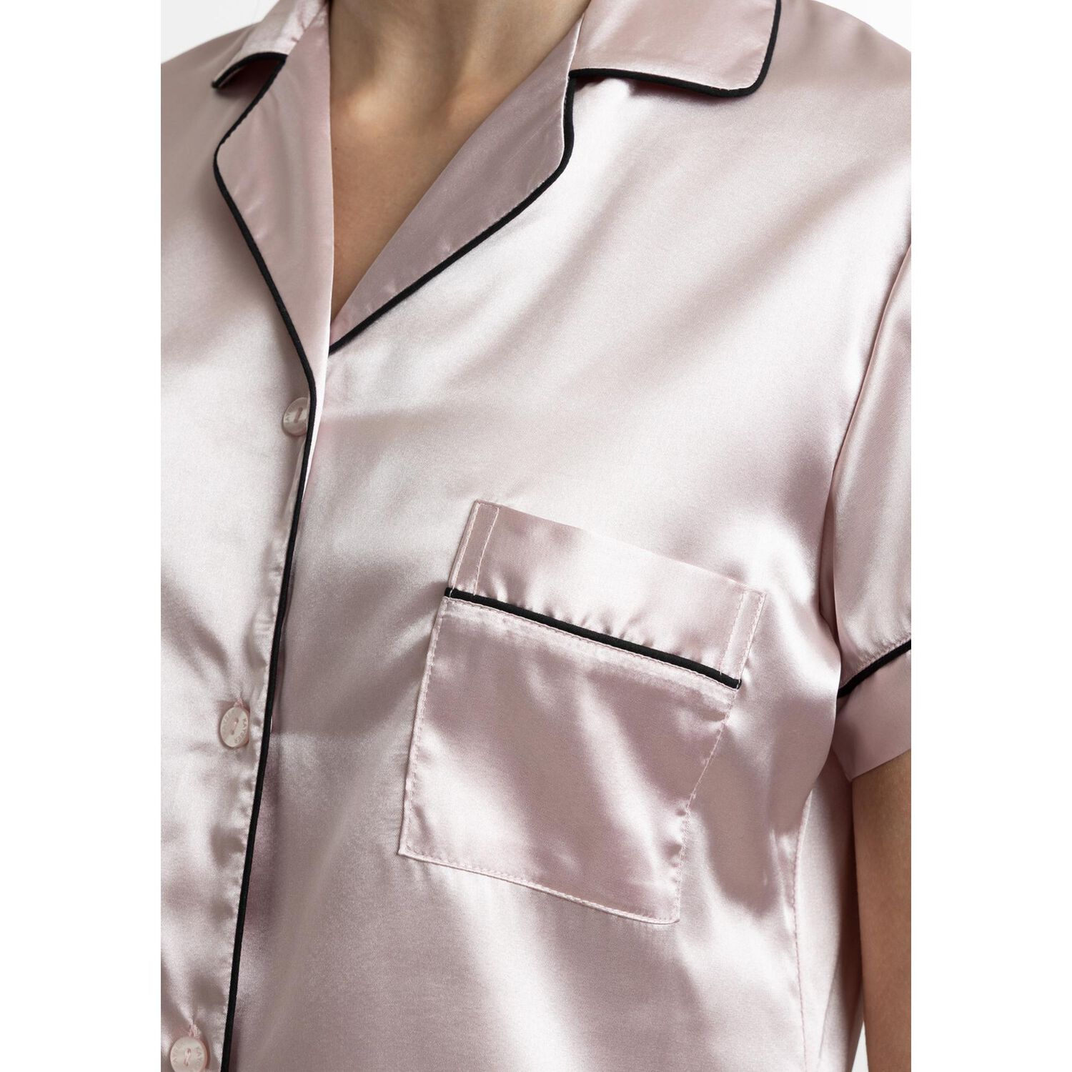 Pijama Corto Abotonado Satin Mujer Kayser 70.1145m-ros image number 2.0