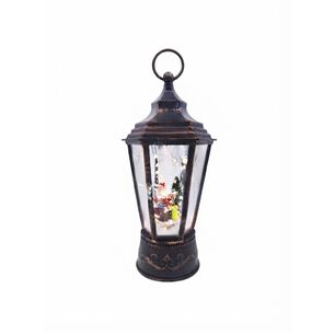 Linterna Navide&ntilde;a Decorativa Con Figura Interior Pl&aacute;stico Y Resina 14cm