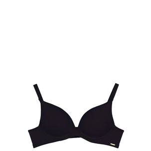 Sost&eacute;n Liso Copa Push-up Negro 2rios