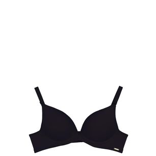 Sost&eacute;n Liso Copa Push-up Negro 2rios