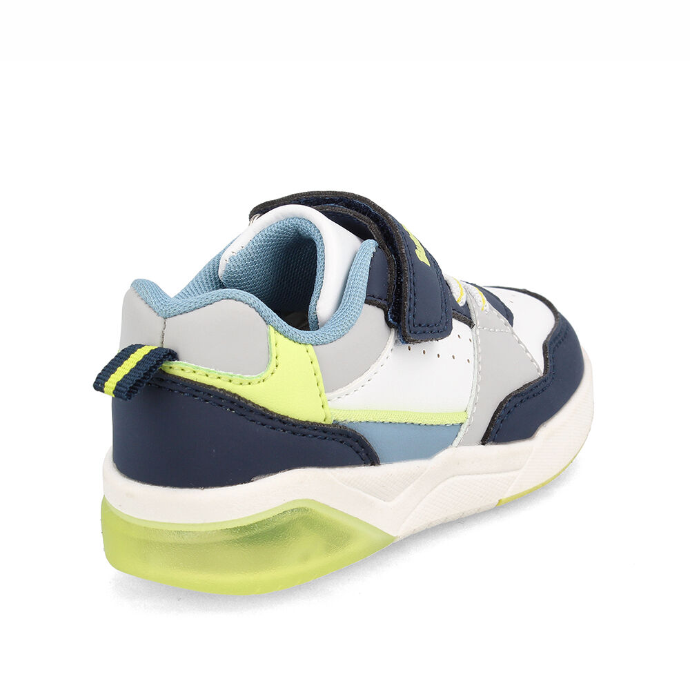 Zapatilla Niño Bubblegummers Luces Dakar Blanco-azul image number 3.0