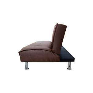 Futón Sofá Cama Ajustable 170x50x40 Cm Marrón