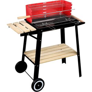 Parrilla De Asado Con Ruedas Y Bandeja