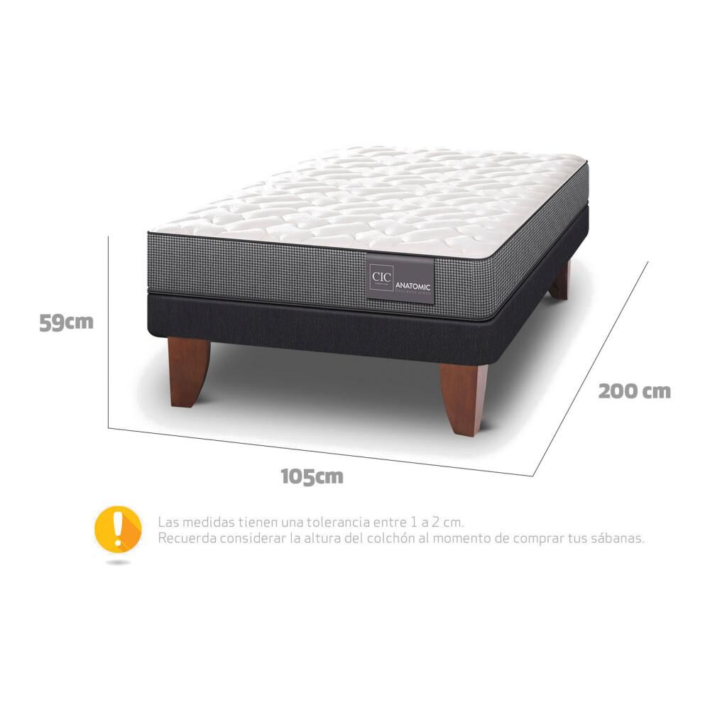 Cama Europea Cic Anatomic / 1.5 Plazas / Base Normal image number 3.0