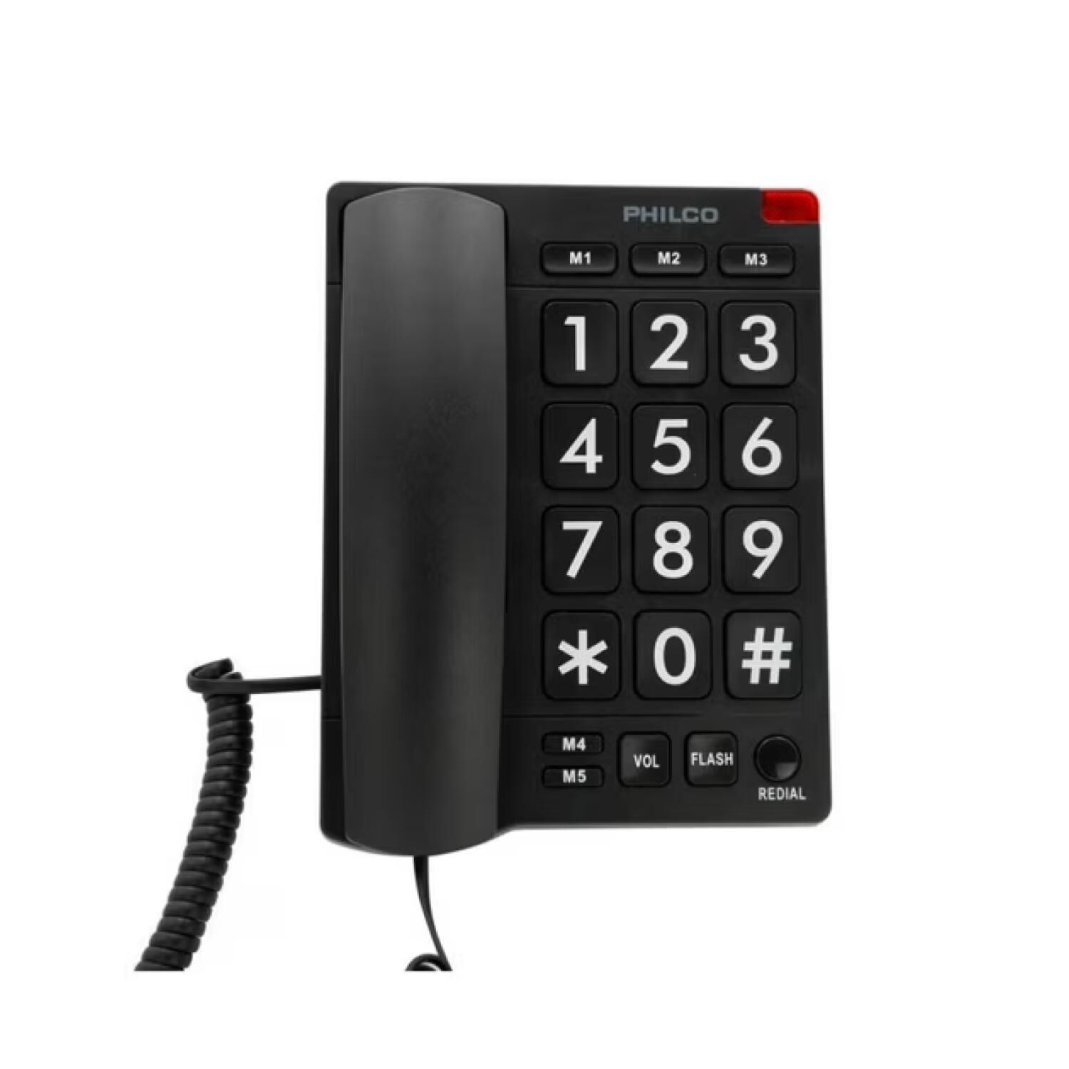Telefono Sobre Mesa Botones Grandes Negro Rt170bk Philco image number 0.0