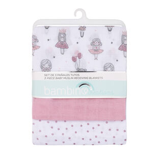 Set 3 Pa&ntilde;ales Tuto Rosado Ni&ntilde;as