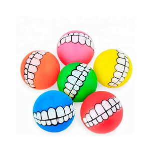 Pelota Amarilla Con Sonrisa Para Jugar Con Perros Mascotas