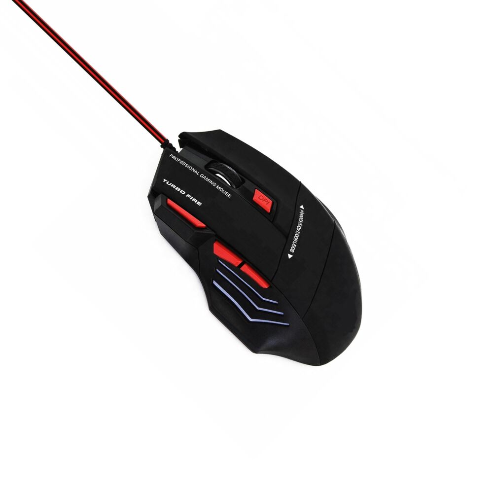 Mouse Gamer 7 Botones 3200 Dpi + Turbo Fire Reptilex Rx0006 image number 4.0