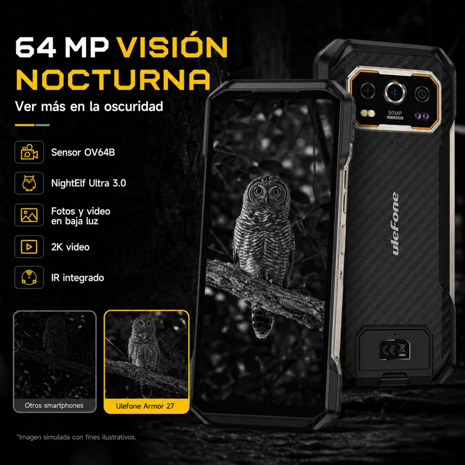 Ulefone Armor 27 Celular Rugged 24gb 256gb 10600mah image number 4.0