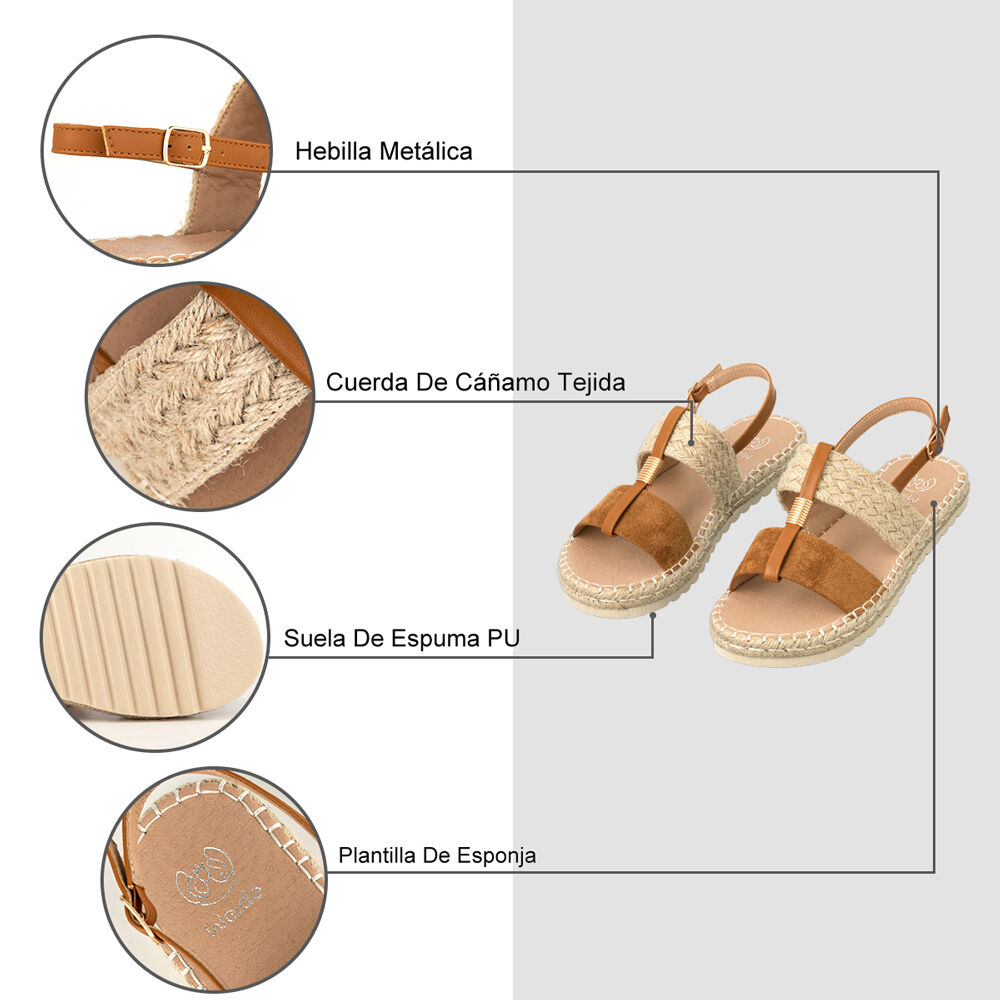 Sandalia Casual De Moda Plana Mujer Weide Qiu362 image number 5.0