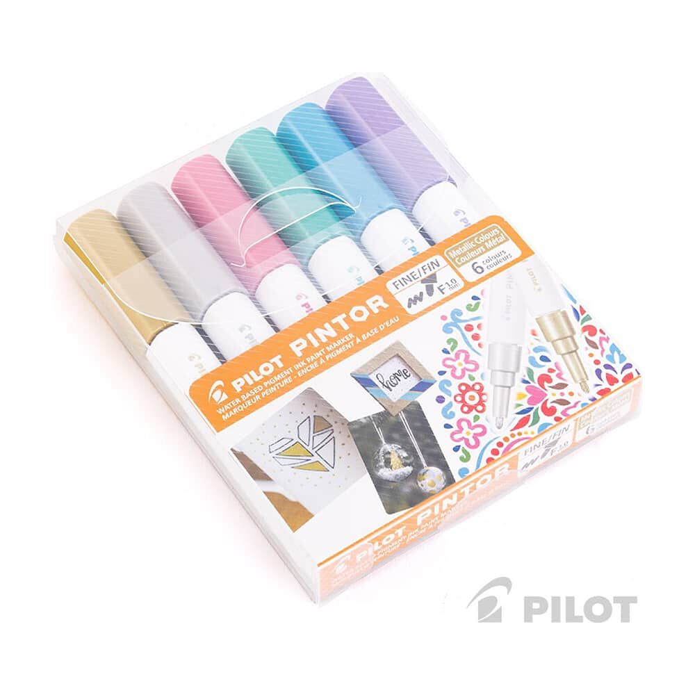 Set 6 Marcadores Pintor Punta Fina Met&aacute;licos image number 3.0