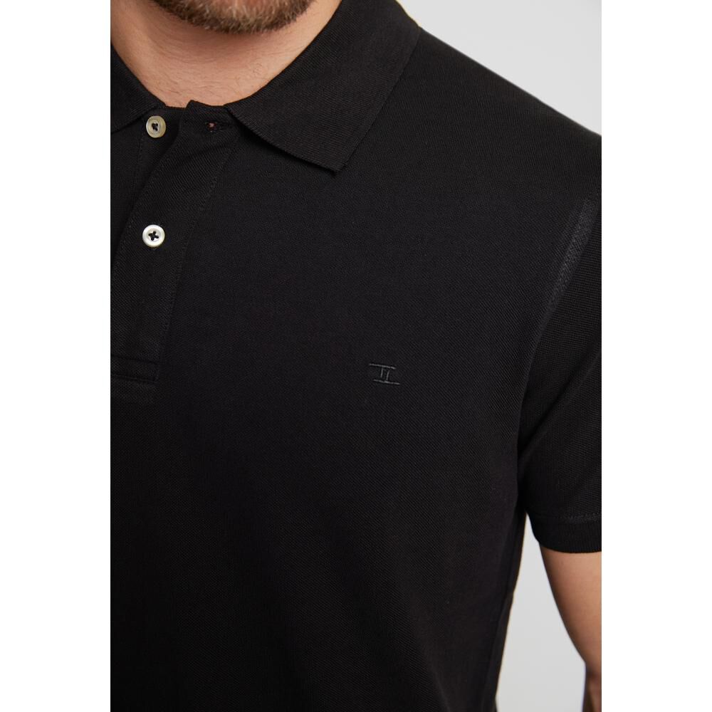 Polera Slim Lisa Manga Corta Cuello Piqué Hombre Trial image number 3.0