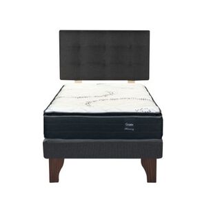 Cama Europea 1 Plaza 190 Plus Respaldo Ginebra
