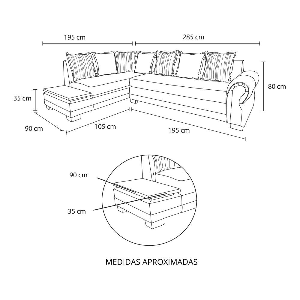 Sofá Seccional Living Factory Dakota Izquierdo / 5 Cuerpos image number 1.0