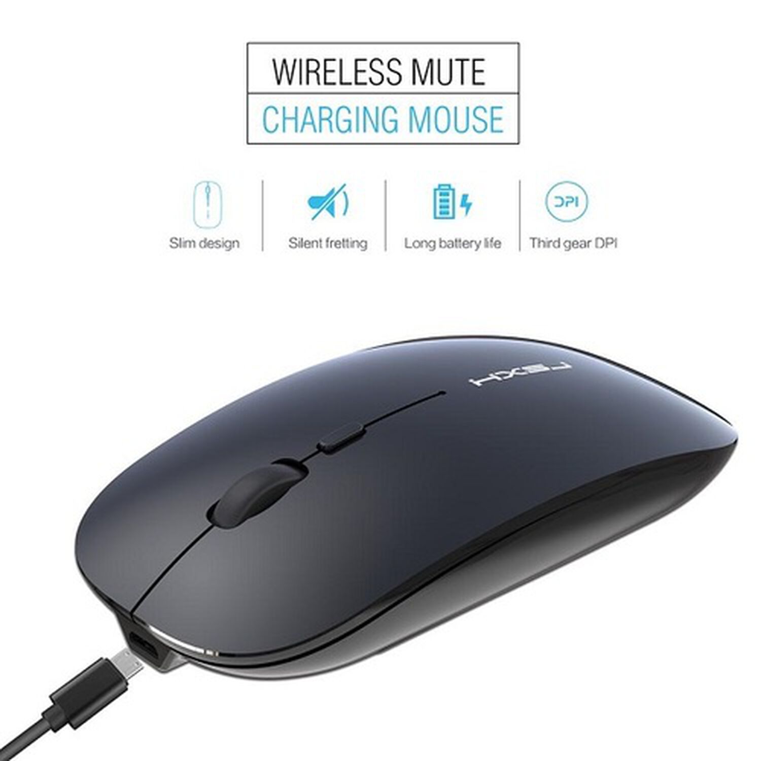 Mouse Raton Recargable Usb Silencioso Dpi Inal&aacute;mbrico 2,4ghz Y Optico Pc Notebook Bt Ergon&oacute;mico) image number 1.0