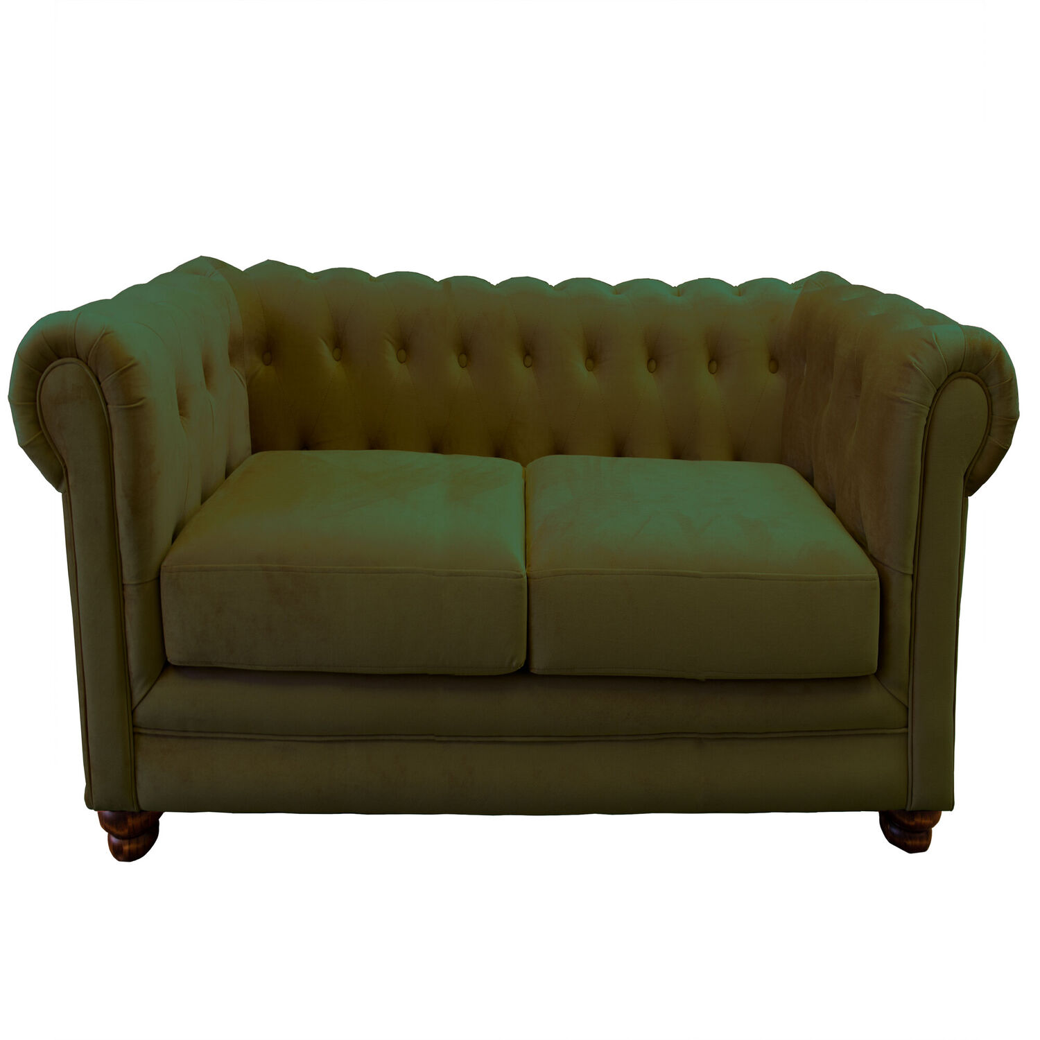 Sofa Florencia 3 Cuerpos Tela Velvet Verde image number 0.0
