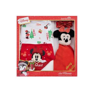 Set 4 Piezas Navidad Blanco Minnie Ni&ntilde;a 9-12 Meses