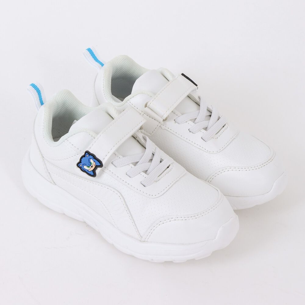 Zapatilla Escolar Ni&ntilde;o Velcro Sonic Pin Blanco Sonic image number 1.0